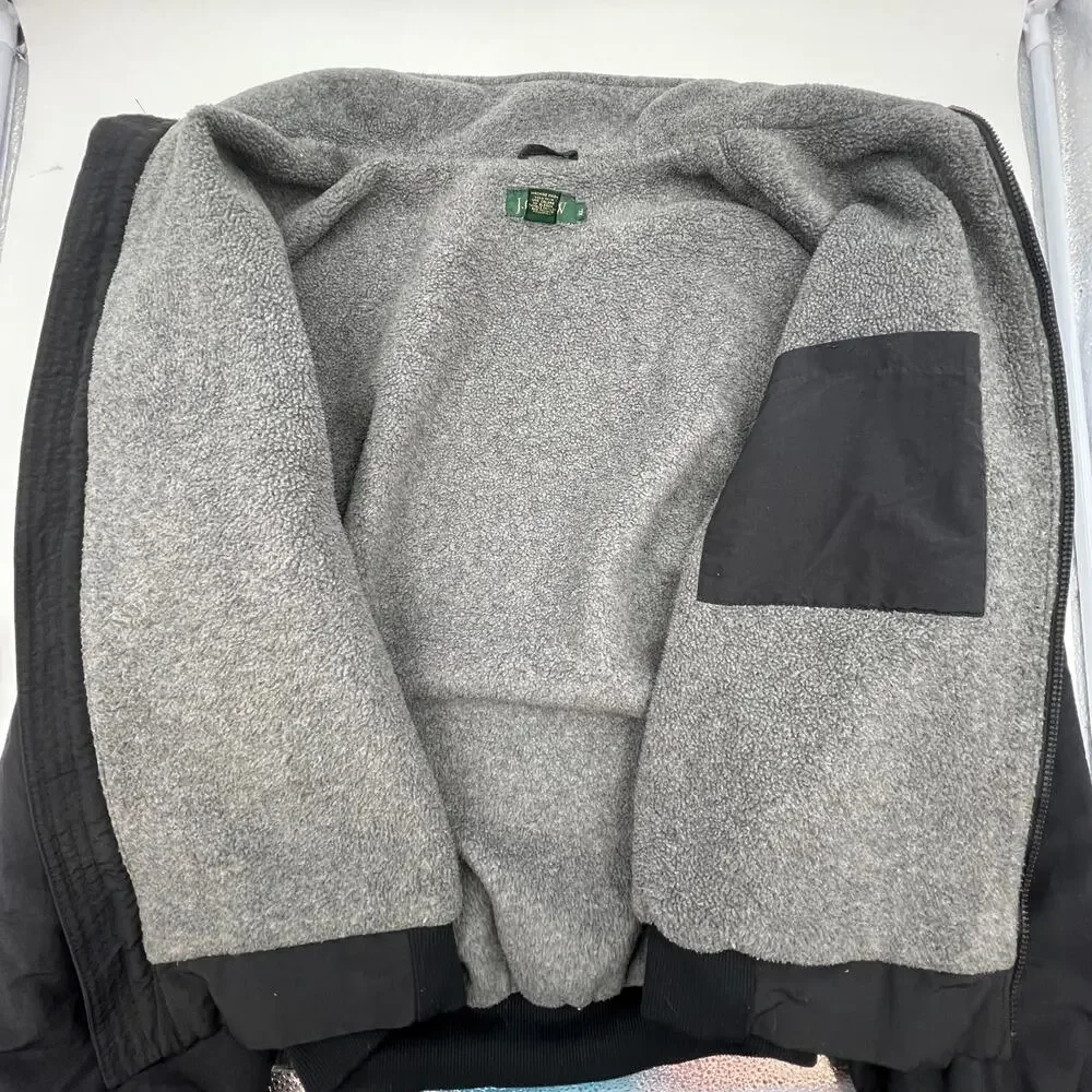 Vintage J. Crew Windbreaker Jacket Navy Blue Fleece Lined